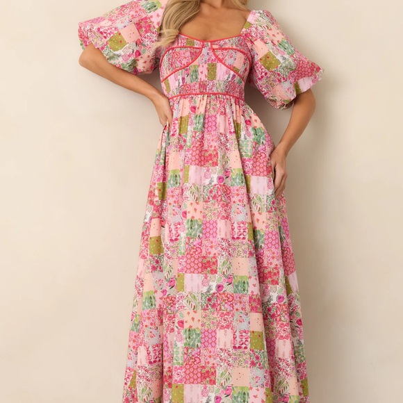 Dresses & Skirts - Floral Patchwork Maxi Dress